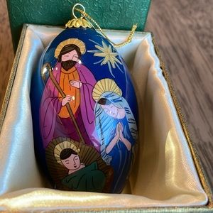 Pier 1 Li Bien Christmas Ornament - Mary Joseph Baby Jesus